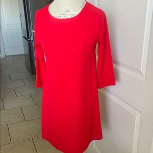 EUC Gianni Bini candy apple red 3/4 sleeve dress size XS